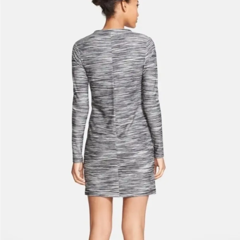 Black & Grey Space Dye French Terry Crewneck Long Sleeve Size L Dress - Image 6