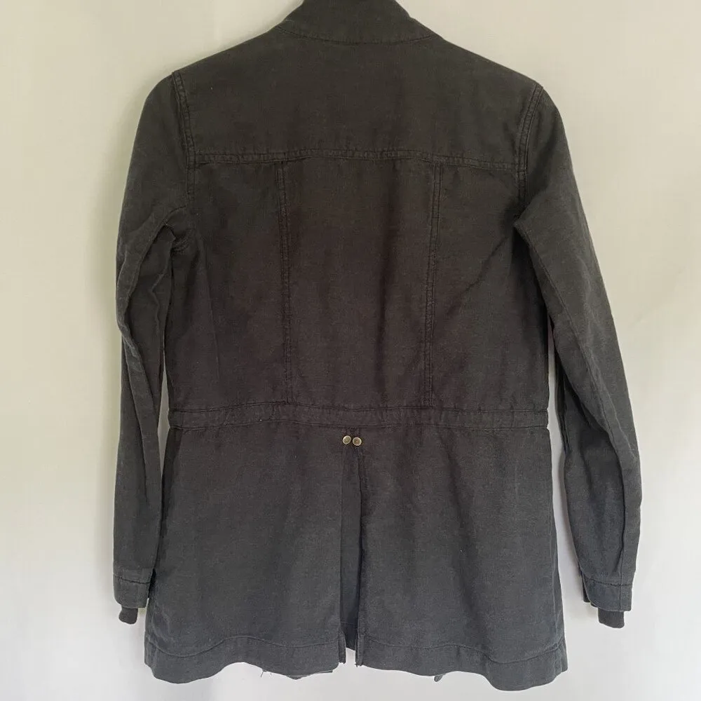 cAbi utility jacket pockets full zip casual navy blue tip women's size XS - Image 9