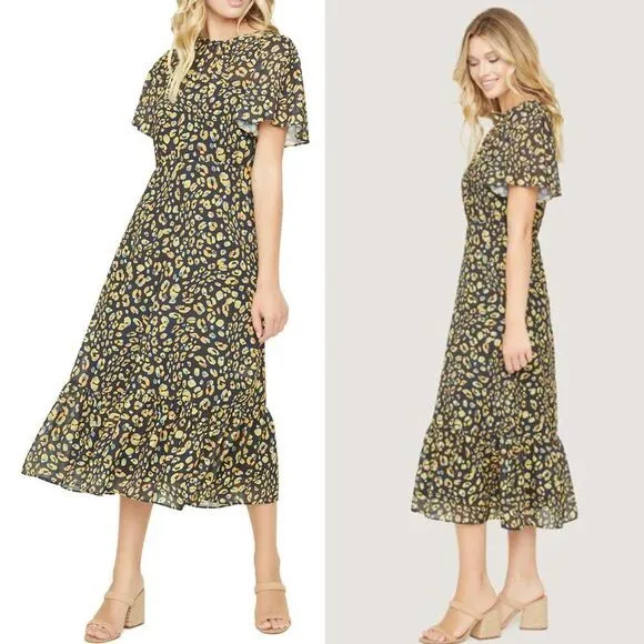Lost + Wander Anthropologie dance‎ all night midi dress, L - Image 3