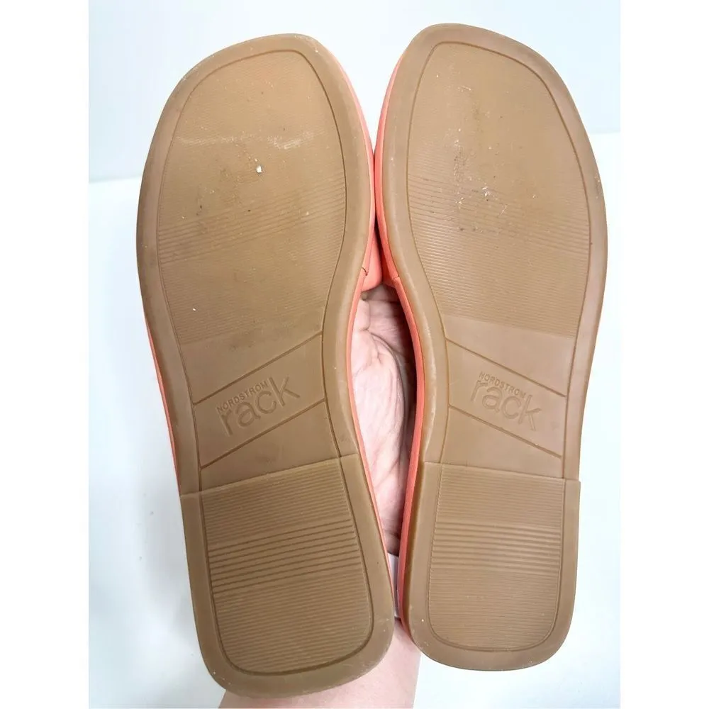 Nordstrom Rack Sandals Womens Size 6 Slip On Coral Slides - Image 11