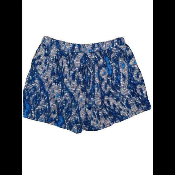 TYCHE Women Shorts Made‎ In USA Blue Mixed Print Size L Size L - Image 3