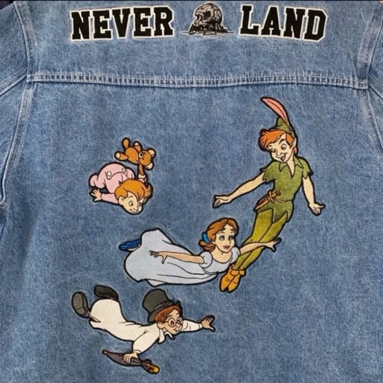 Disney x cakeworthy XXL Peter Pan denim jacket NWOT 2X - Image 4