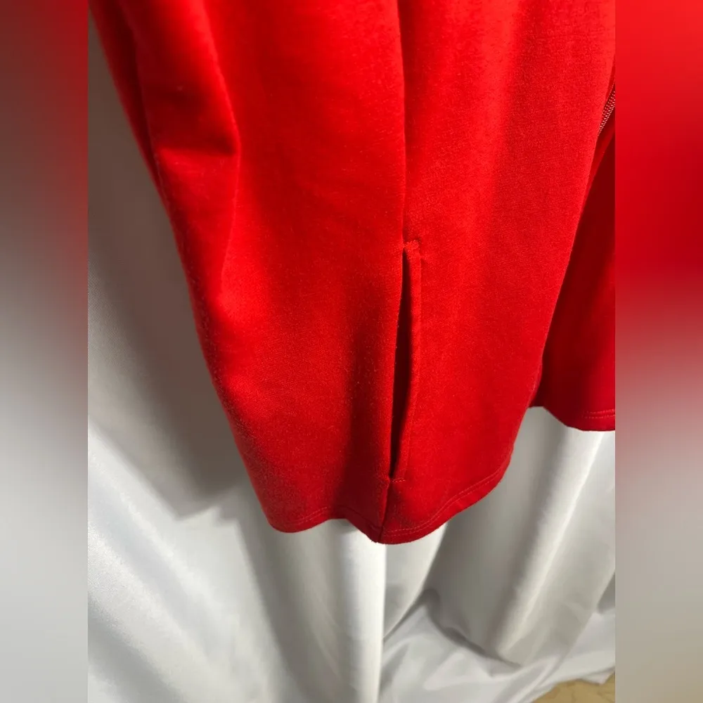 Stretch The Rules Red Women's Size XL Jacket Zip Up Collared Casual - Image 2