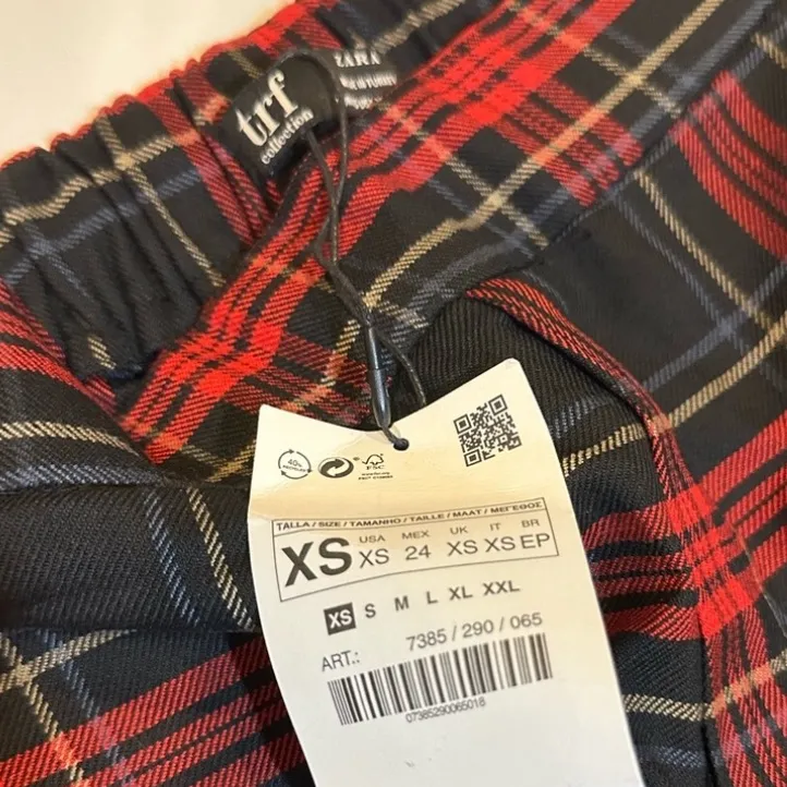 Zara plaid CHINO PANTS - Image 3