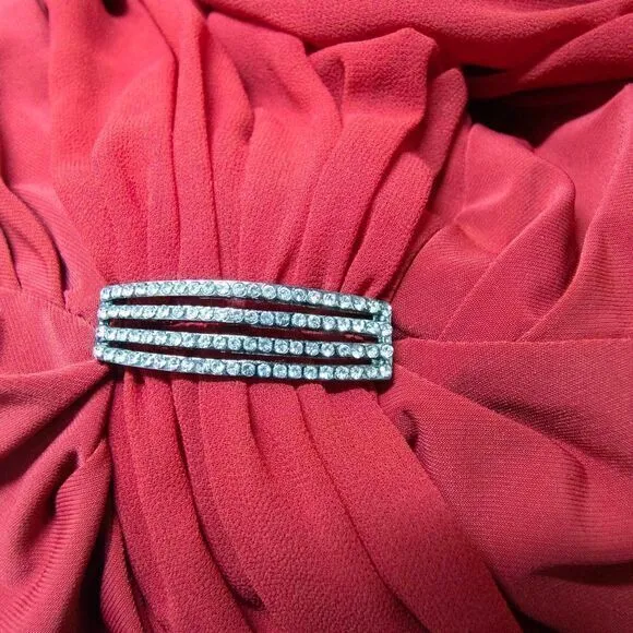 NWOT‎ Lauren Ralph Lauren matte jersey jewel feature dress, Ruby red, Size 10 - Image 7