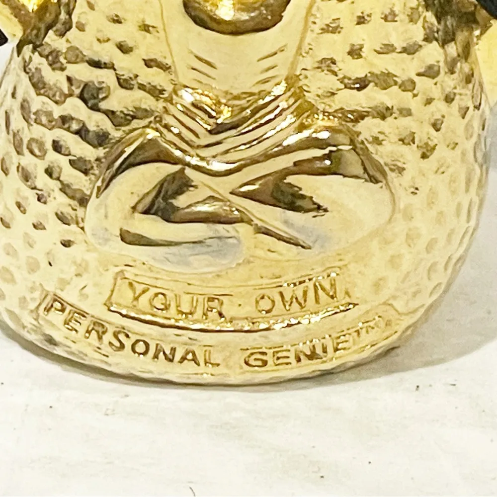 Unique Coro Gold Tone Necklace Your Own Personal Genie Bobble Metal - Image 2