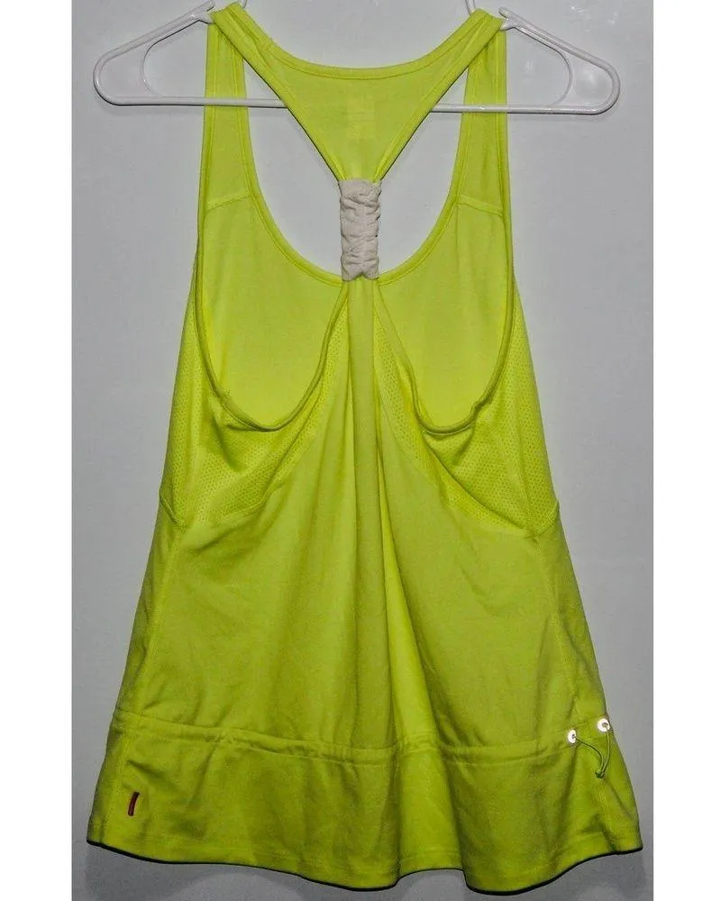 Women's Lucy Yellow Casual Athletic Sleeveless Racerback Tank Top T - Image 2