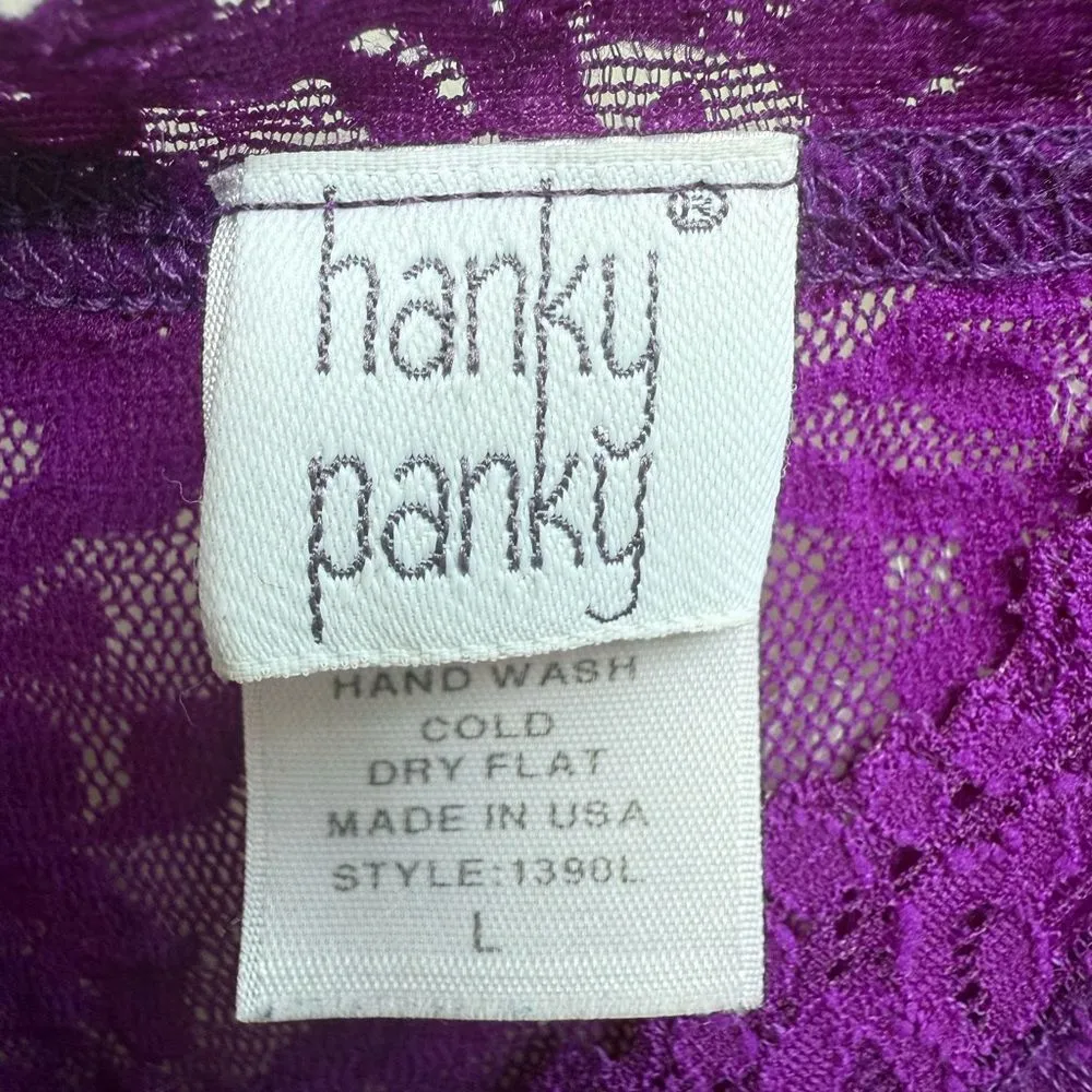 Hanky Panky Y2K style purple lace signature unlined tank top - Image 3