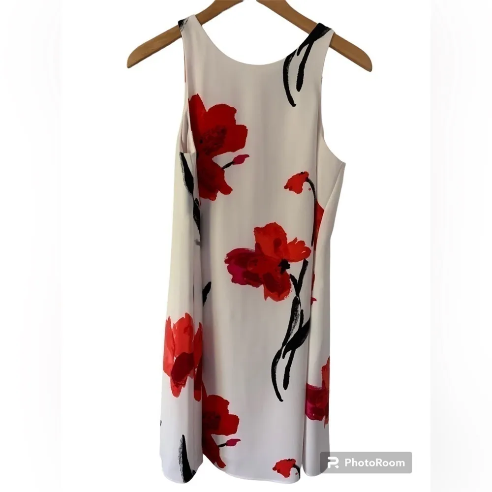 Lauren by Ralph Lauren Women’s White Sleeveless Floral Petite Dress 6P - Image 3