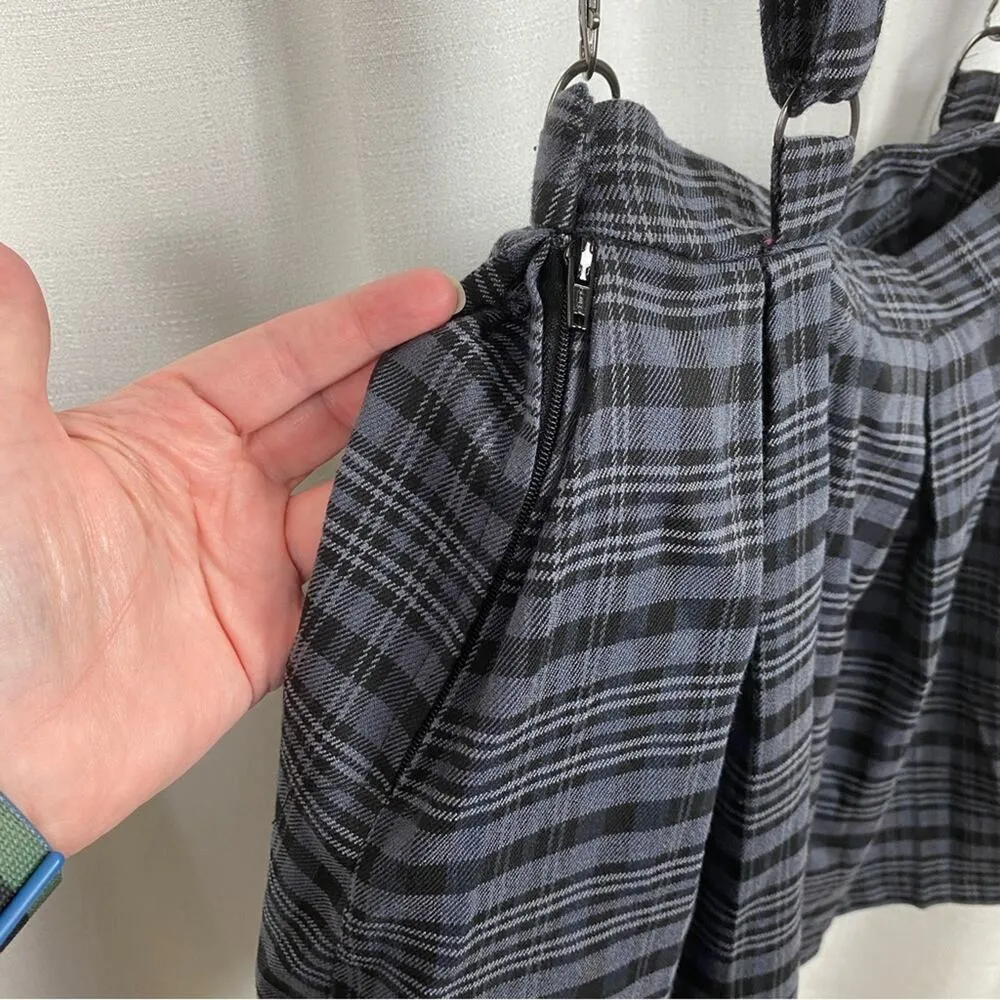 Hot Topic Black Plaid Mini Suspender Skirt Sz.S - Image 12