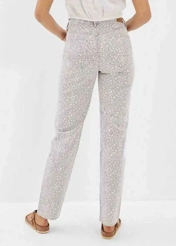 American Eagle Women's Printed 90's Straight Jeans Light Brown SZ   8 New - Image 2