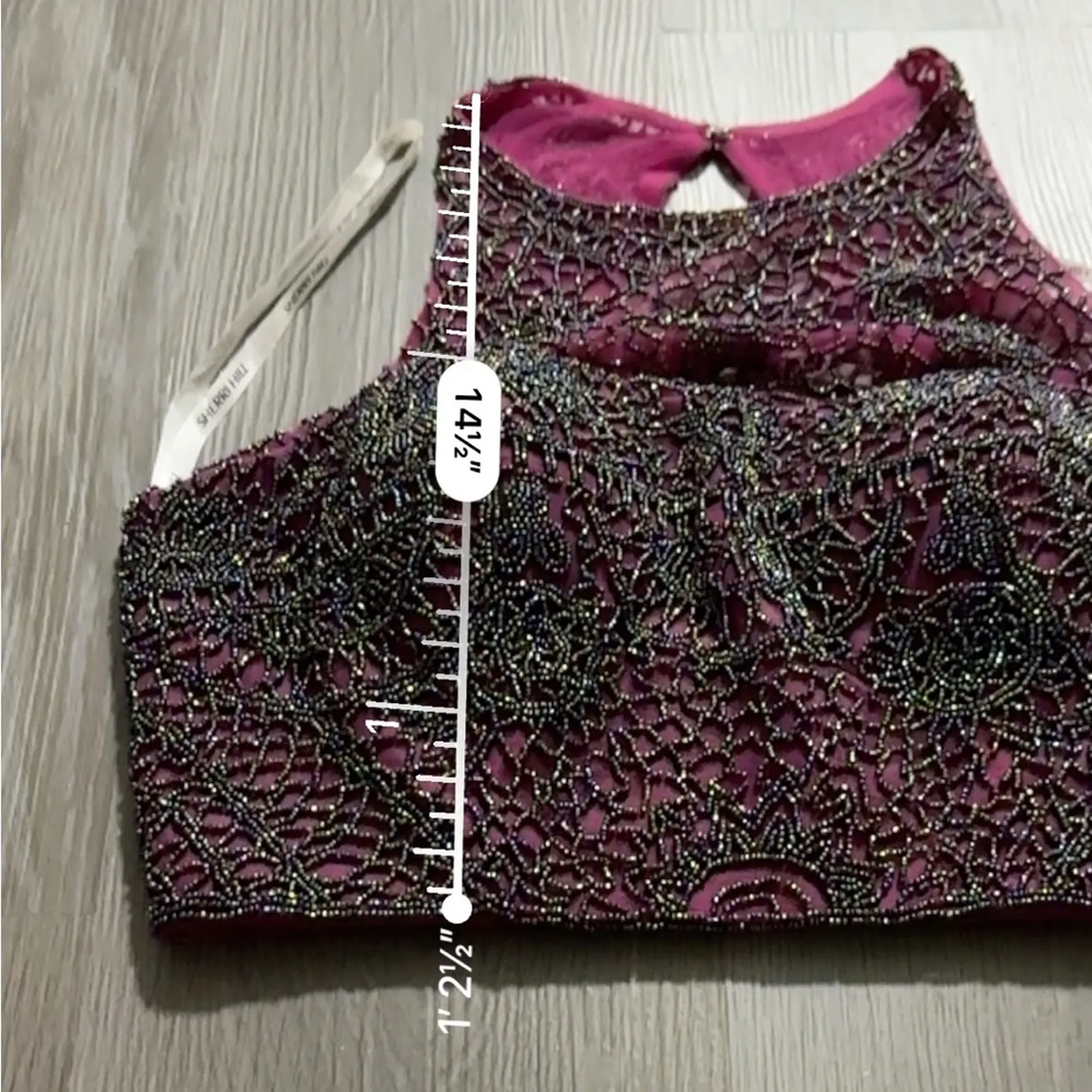 Sherri Hill Burgundy Maroon Beaded Two Piece Homecoming Mini Dress Size 6‎ - Image 15