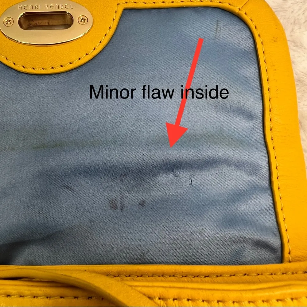 Henri Bendel Mini Crossbody Mustard Color - Image 7