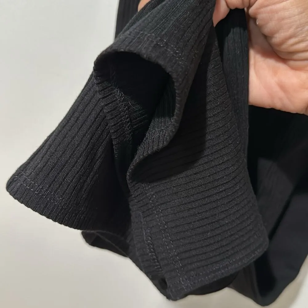 Reformation Jeans Square Neck Dress Sexy LBD Date Night Lux Black Dress - Image 8