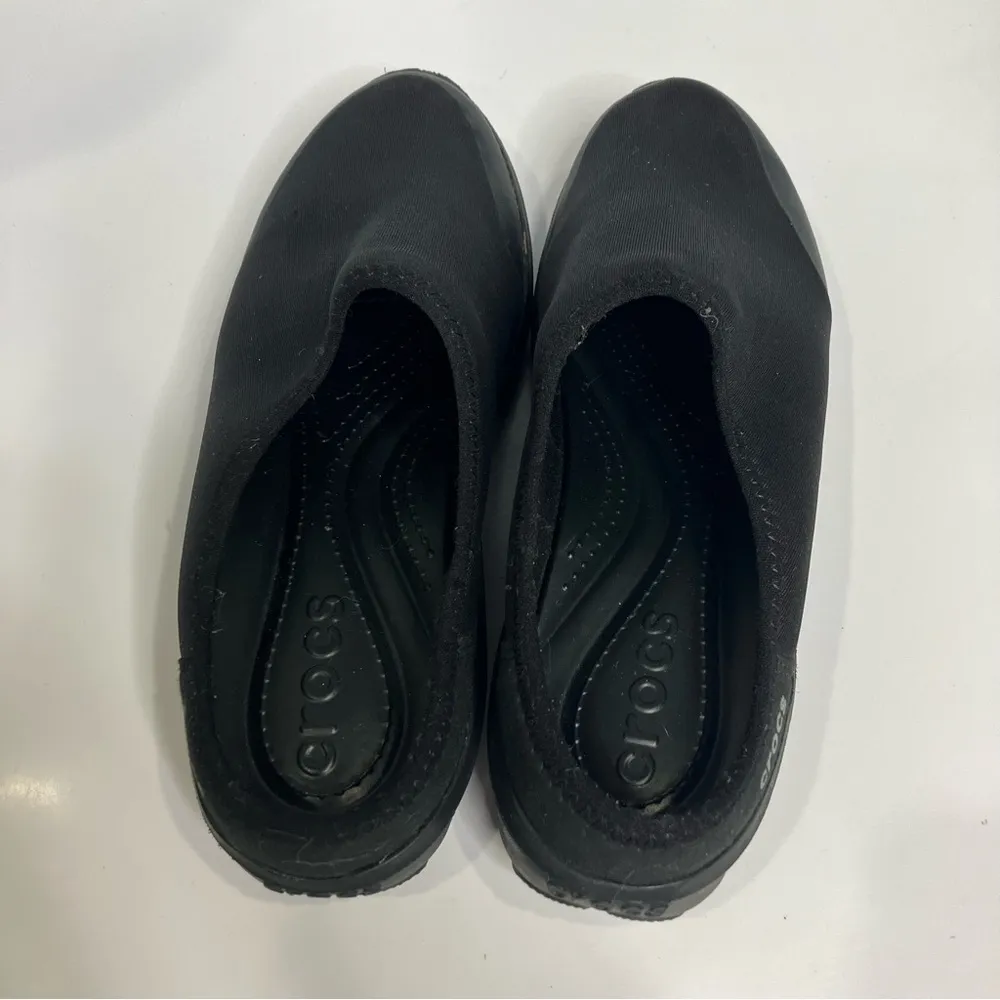 Crocs duet busy day 2.0 Satya mule flat black women’s size 7 casual‎ minimalist - Image 6