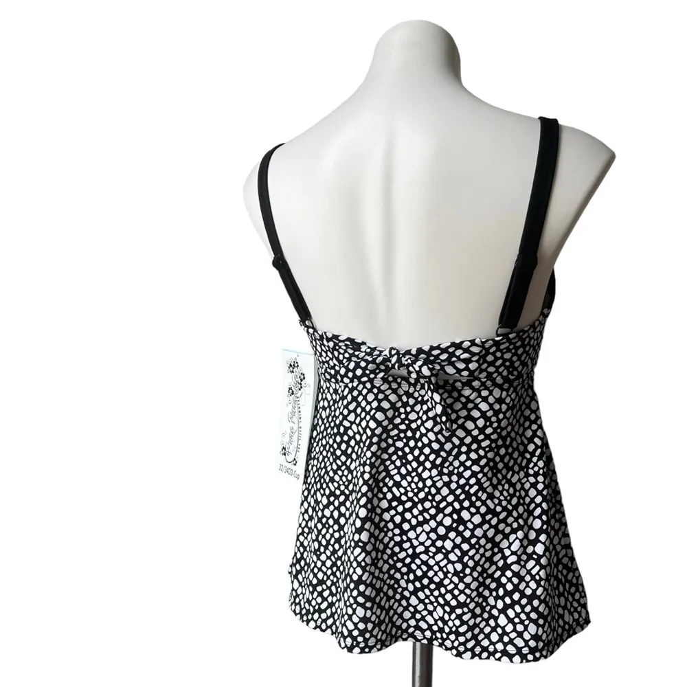 NWT, Pure Paradise Bra Sized Dots Tankini Swimsuit Top Size 32/34DD - Image 8