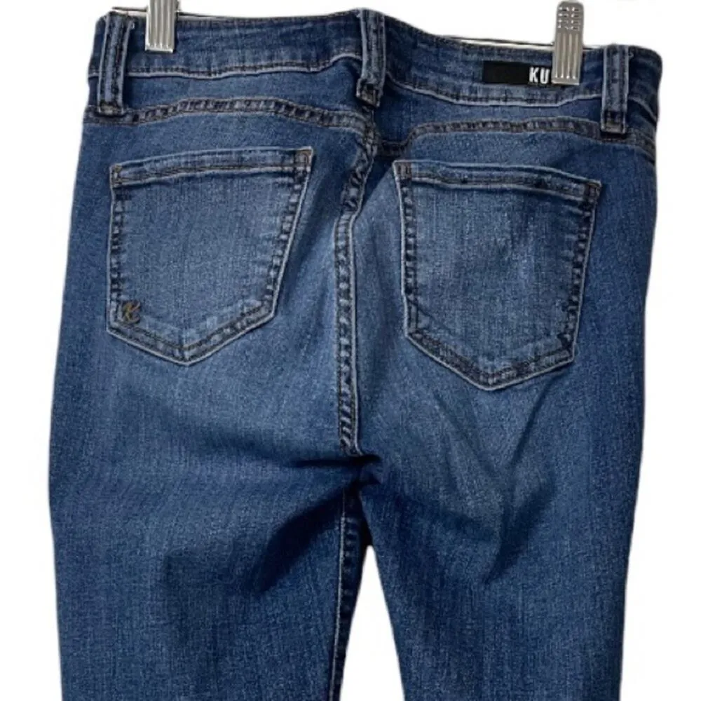 Kut from the Kloth Connie Ankle Skinny Raw Hem Medium Wash Mid Rise Jeans Size 0 - Image 6