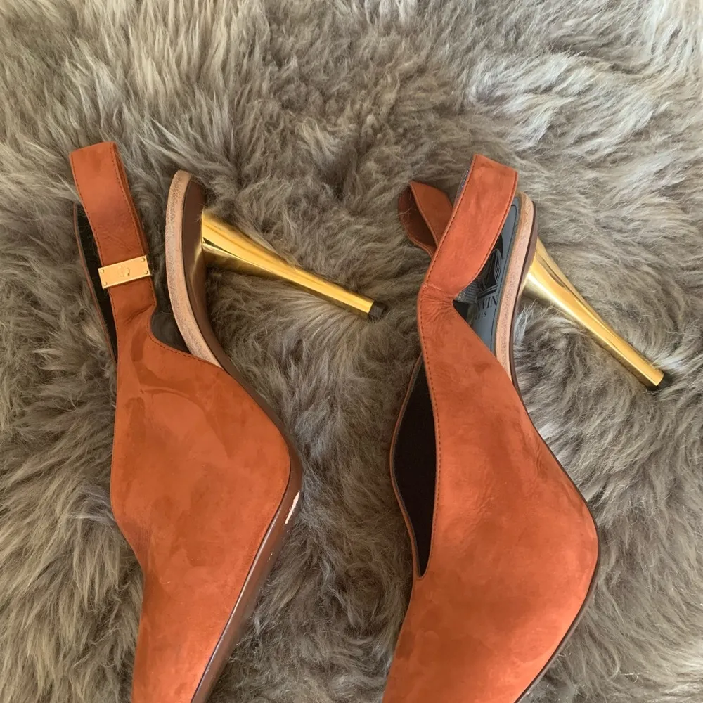 Lanvin slingback suede sandals Brown Size 8.5 - Image 4