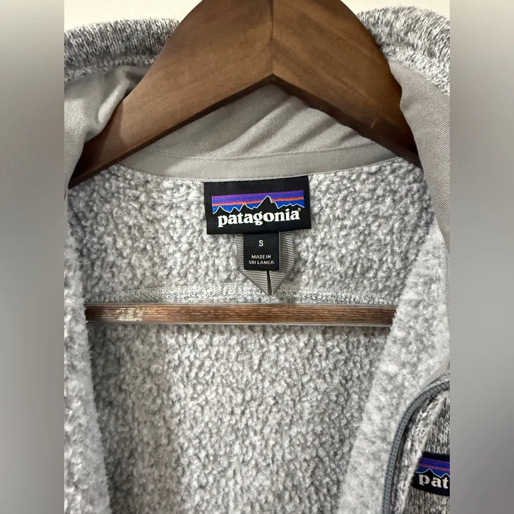 Patagonia Better Sweater Vest Gray Women’s Small Fleece Zip-Up Jacket - Image 9