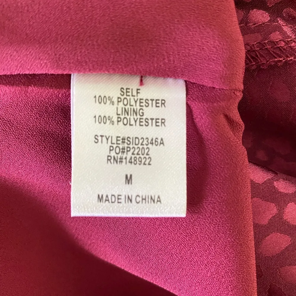 NWT Saints & Hearts Women’s Satin Slip Dress Boutique Burgundy Size Medium Red - Image 7