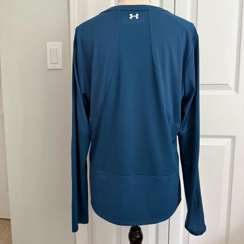 Under Armour Women's Teal Long Sleeve Heatgear‎ Fitted Tee lightweight size XL - Image 3