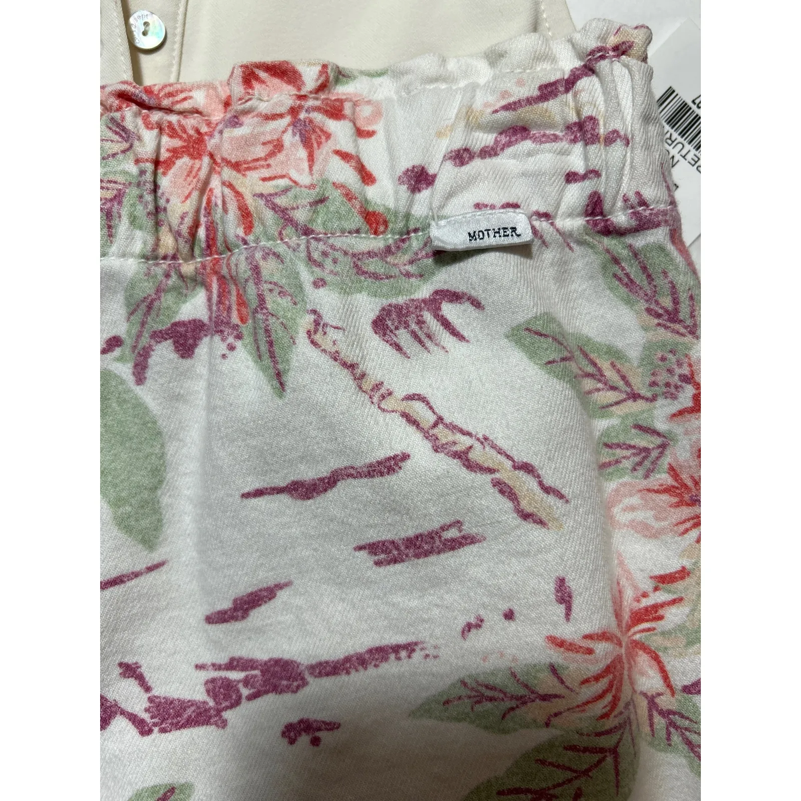 MOTHER Denim The Springy Straight Leg Ankle Pants In Aloha. Size 23. NWOT White - Image 8