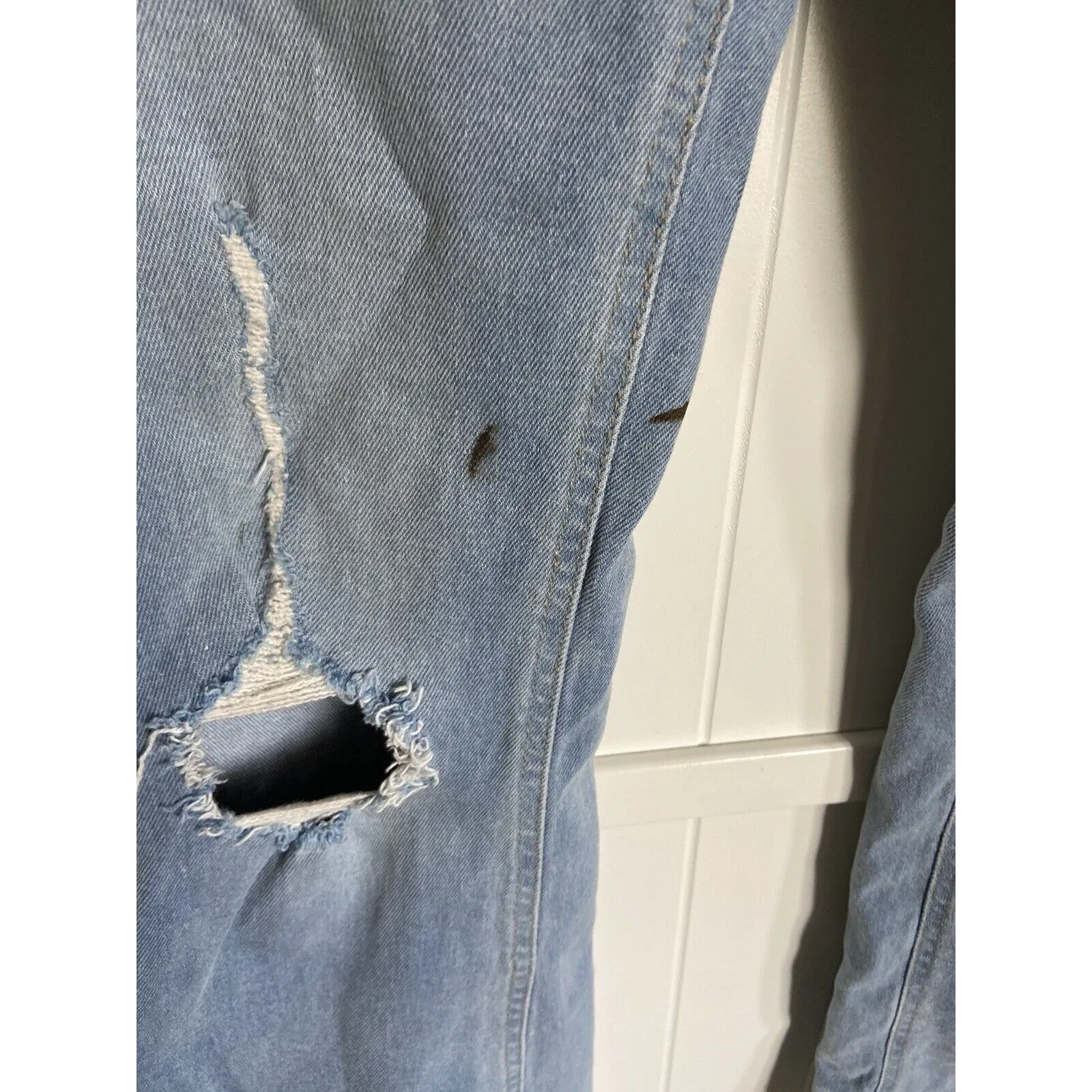 Indigo Rein Womens Jeans Size 5 26 Blue Denim Light‎ Wash Distressed Boot Cut - Image 3