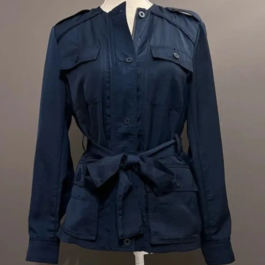 Anthropologie Hei Hei Navy Belted Utility Jacket - Image 3