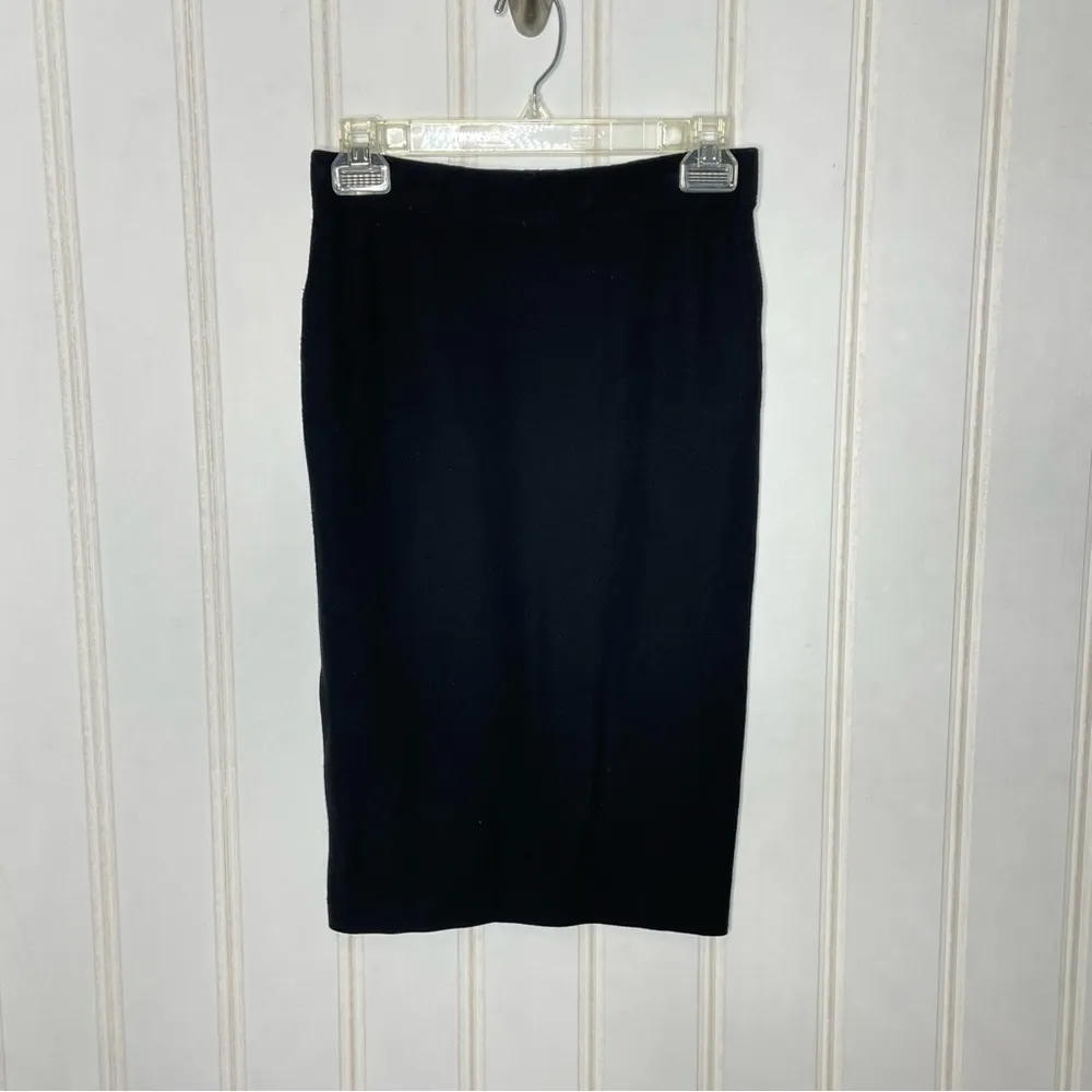 Vince Ribbed-Knit Pencil Skirt, Black Sz XS - Image 3