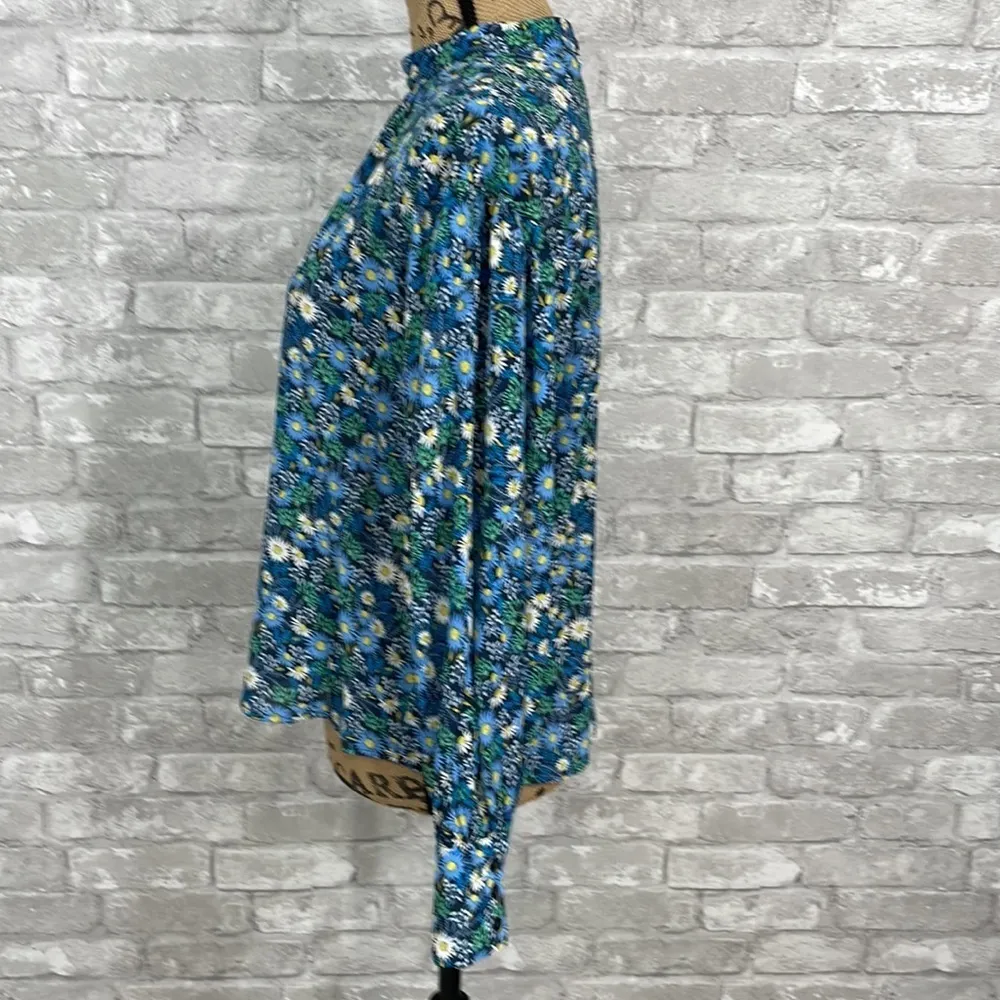 Banana Republic Blue Floral Paisley Blouse - Image 3