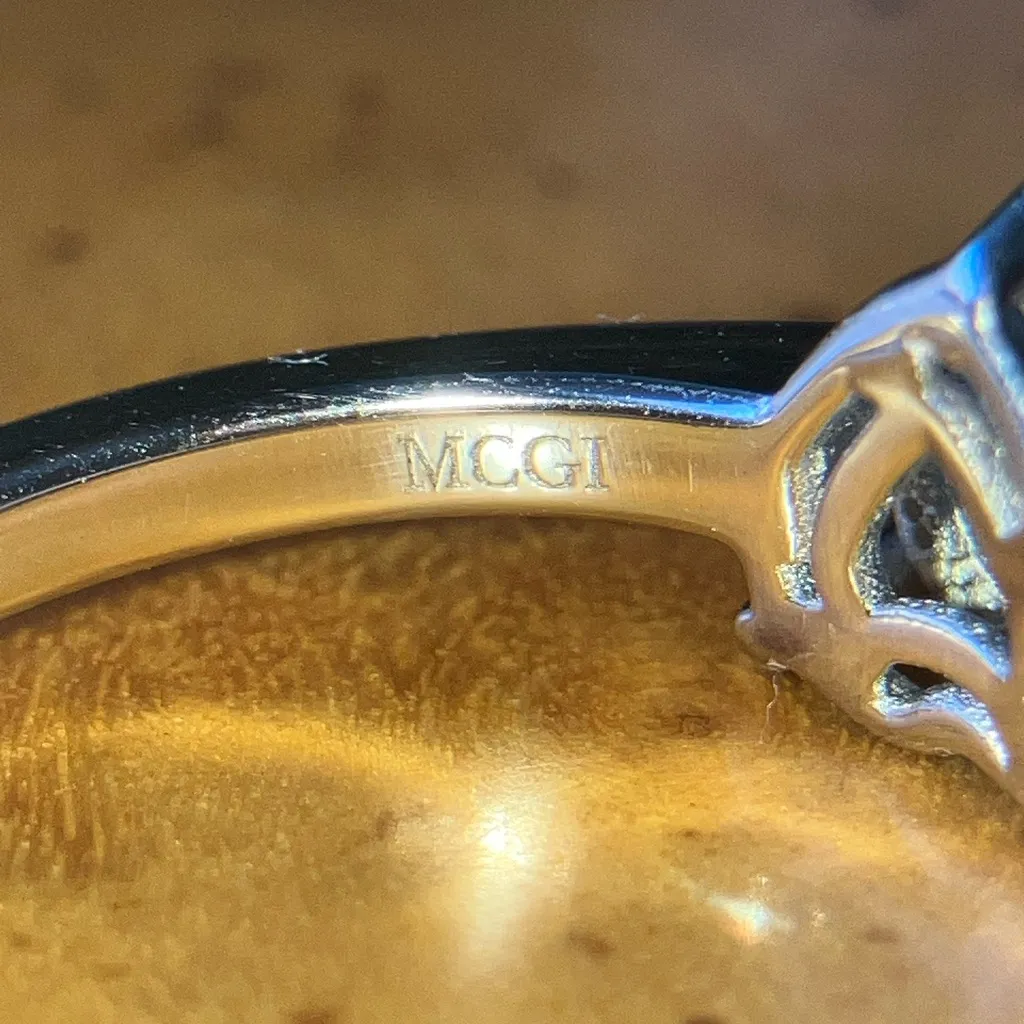 Natural Aquamarine Sterling Silver Heart Ring Size 5.75 - Image 6