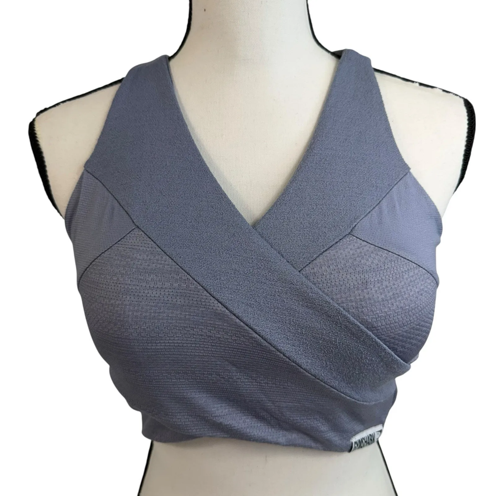 GymShark L Large True Texture Bralette Sport Bra Women’s Purple Medium Support - Image 2