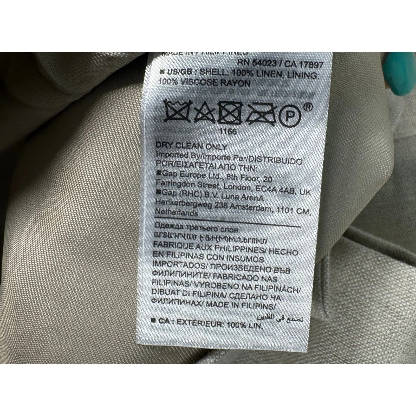 Banana Republic Palma Linen Vest Natural Beige Size 12 - Image 6