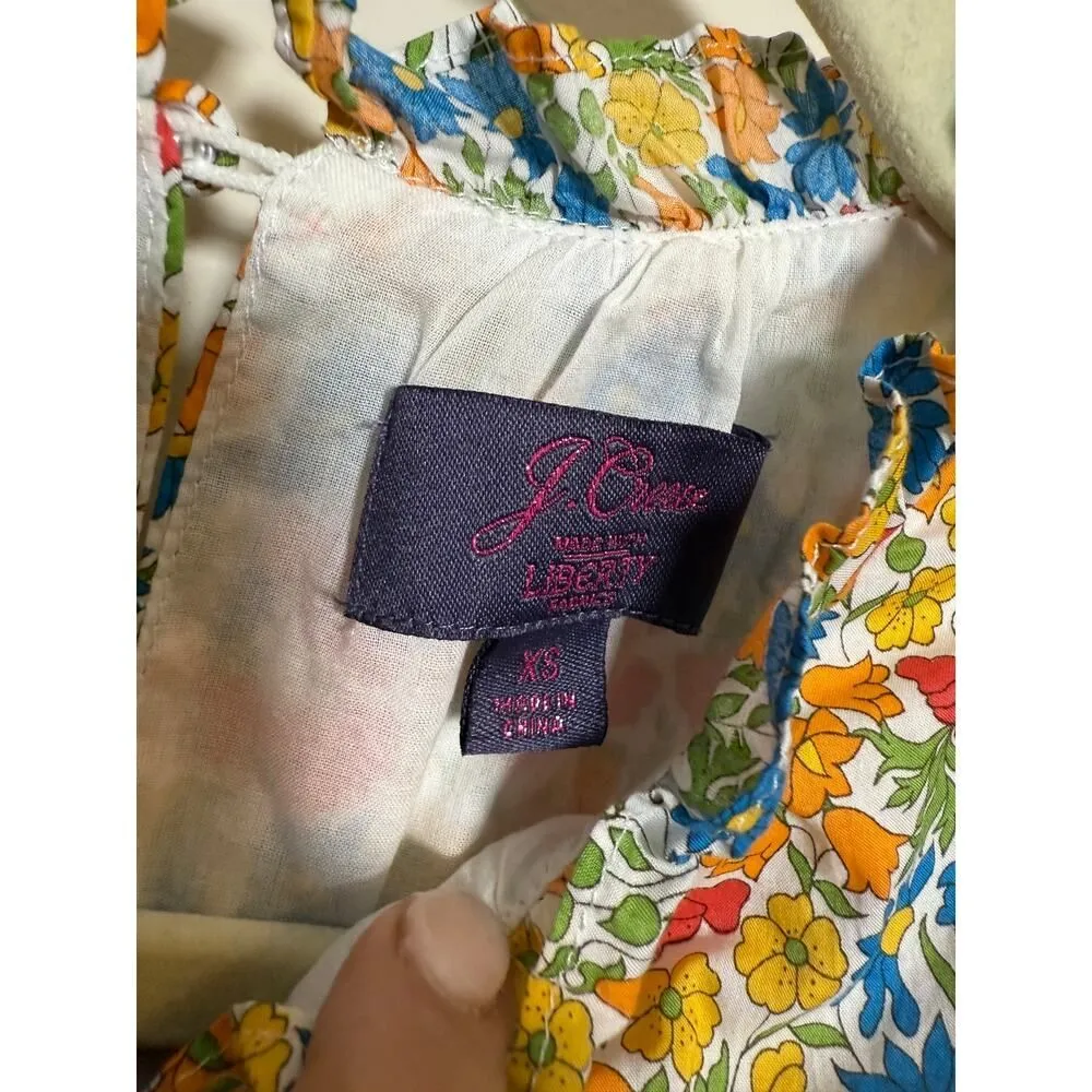 J. Crew x Liberty Fabric Tiered Midi Dress Sz. XS - Image 3