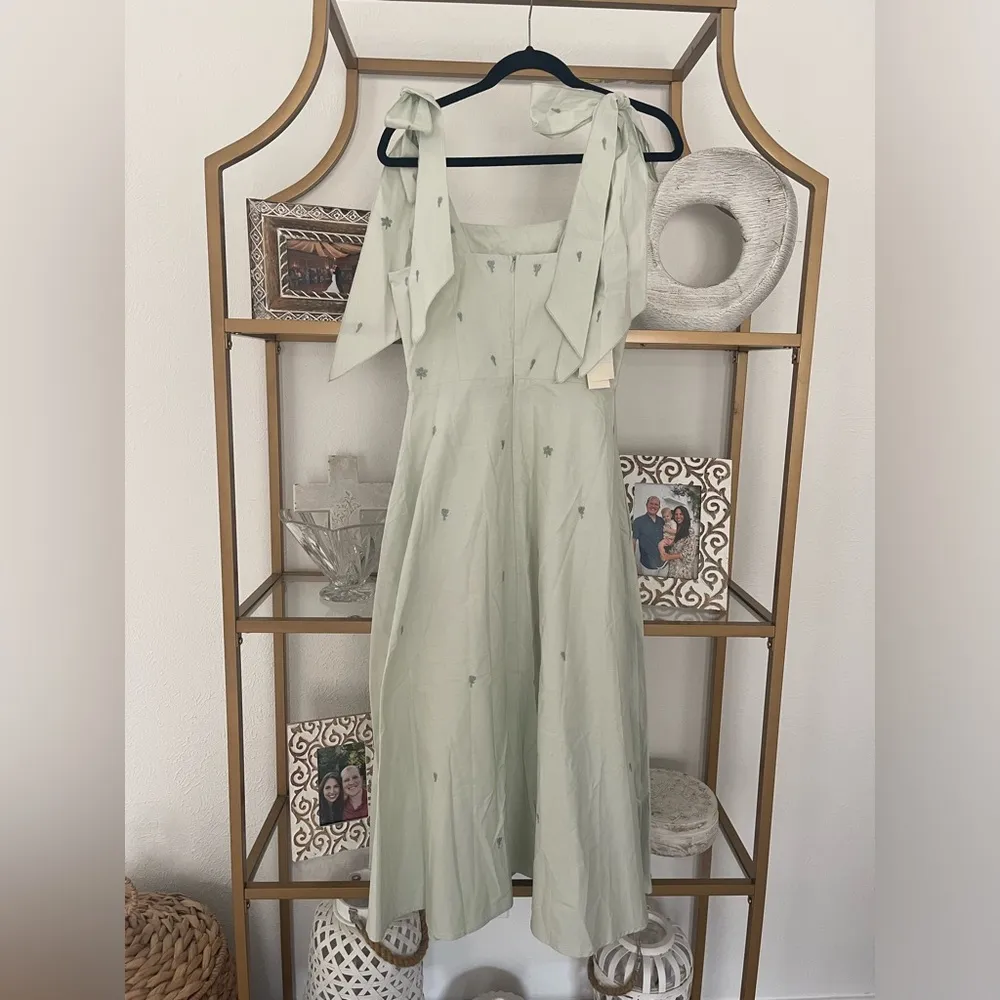 NWT Fanm Mon Sara Dress Size Small S Marassa Midi Dress Green - Image 9