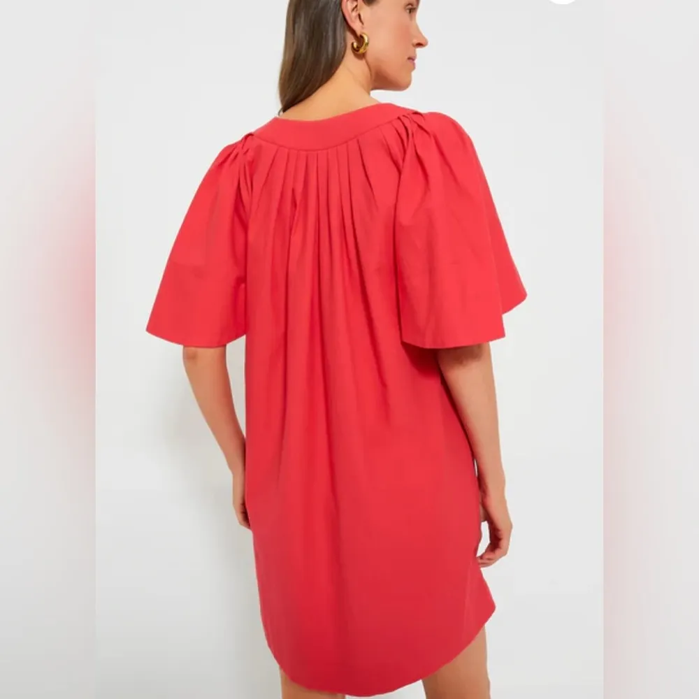 Tuckernuck POMANDER PLACE Red Finley Flutter Sleeve Dress Medium - Image 14