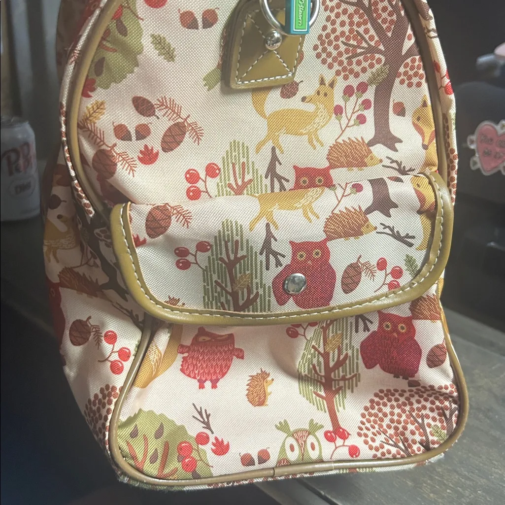 Lilly Bloom Charming Woodland Forest Print Women's Duffle Bag - Image 4