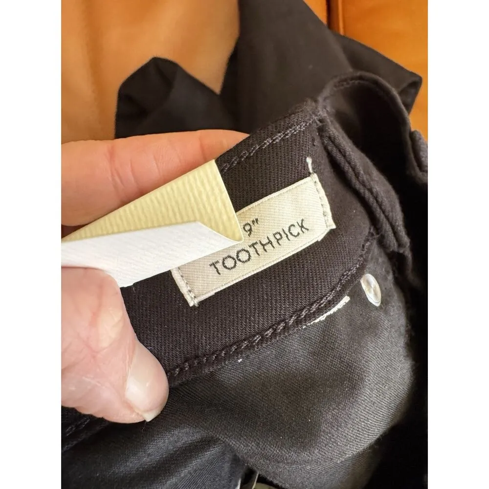 NWT J Crew 9” Toothpick Black Mid Rise Stretchy Skinny Jeans Size 23P - Image 6