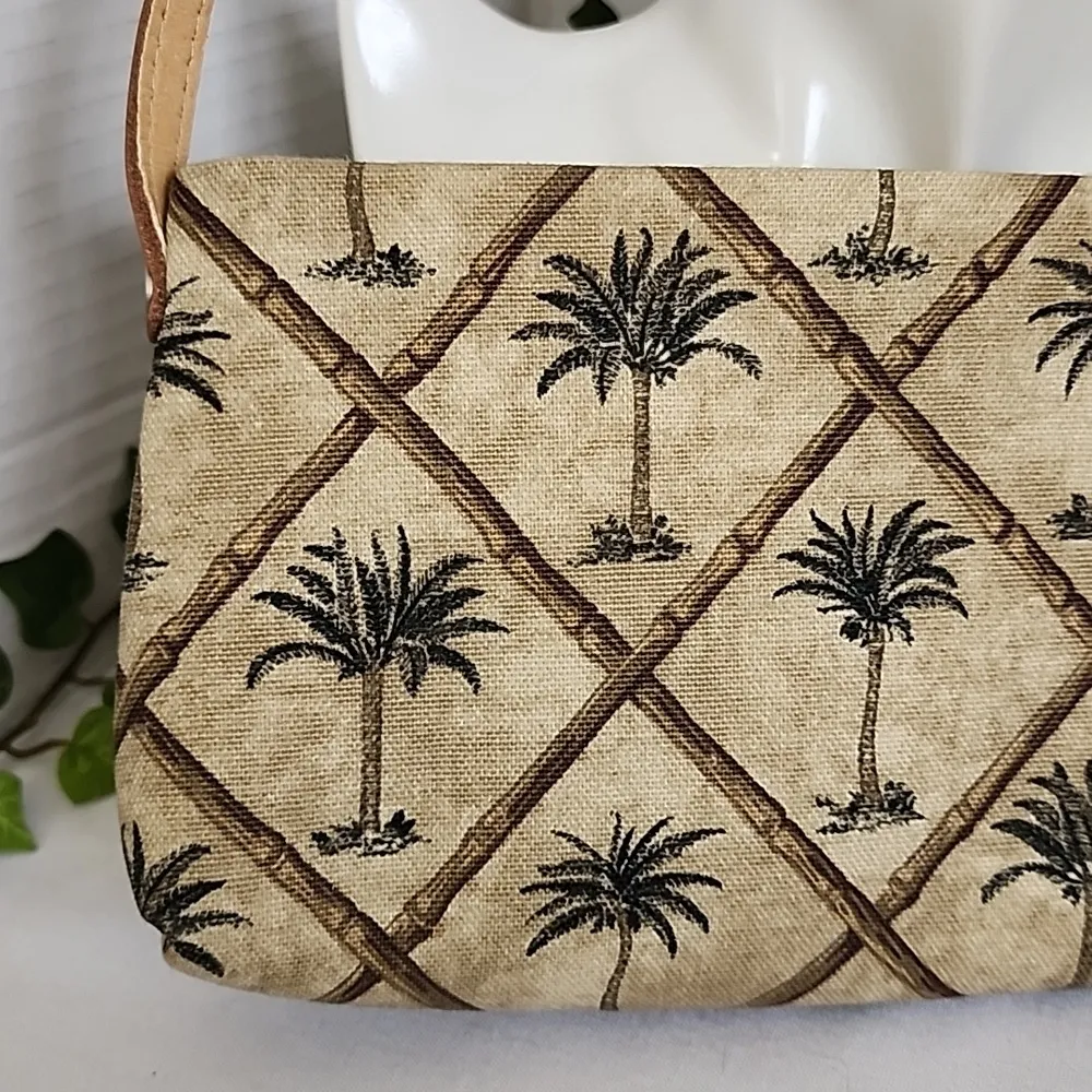 Fossil Palm Tree and Bamboo Design Small Shoulder Bag - Image 2