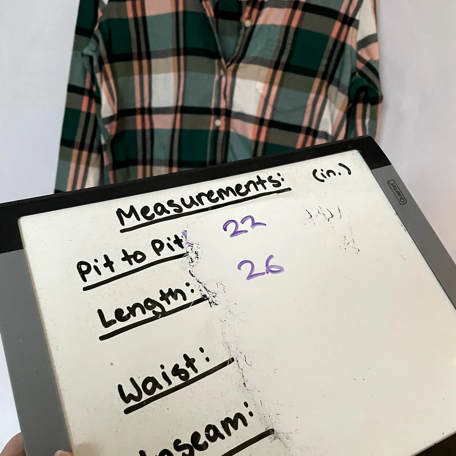 J.Crew classic green checkered button down top women's size 12 cotton preppy - Image 6