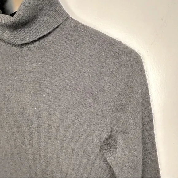 Neiman Marcus The Cashmere Collection Black Long Sleeve Turtleneck Dress Size M - Image 8