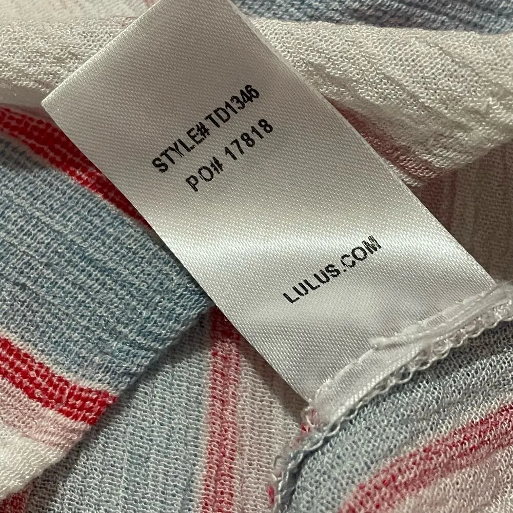 Lulus  Pippi Pink Striped Tie-Front Bell Sleeve Top - Medium - Image 11