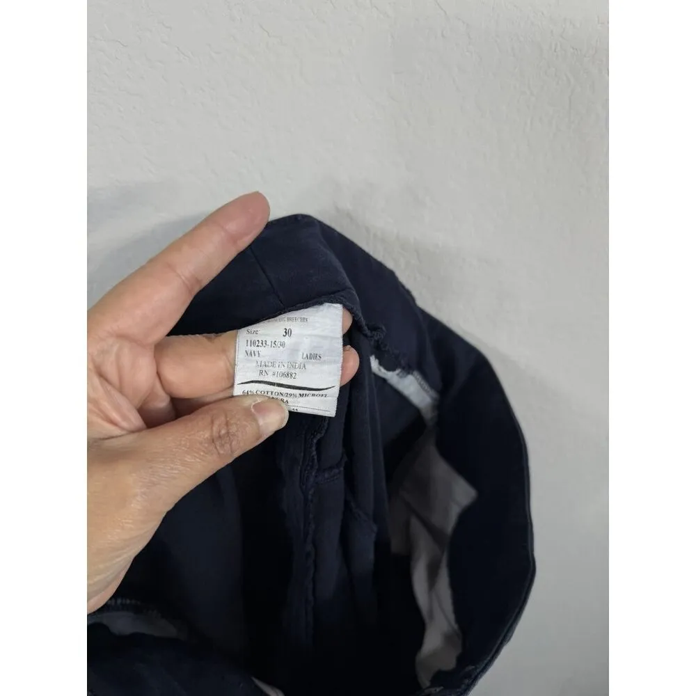 Equine Couture Horse Riding Schooling Breech Navy Embroidered Women’s 30 Pants - Image 12