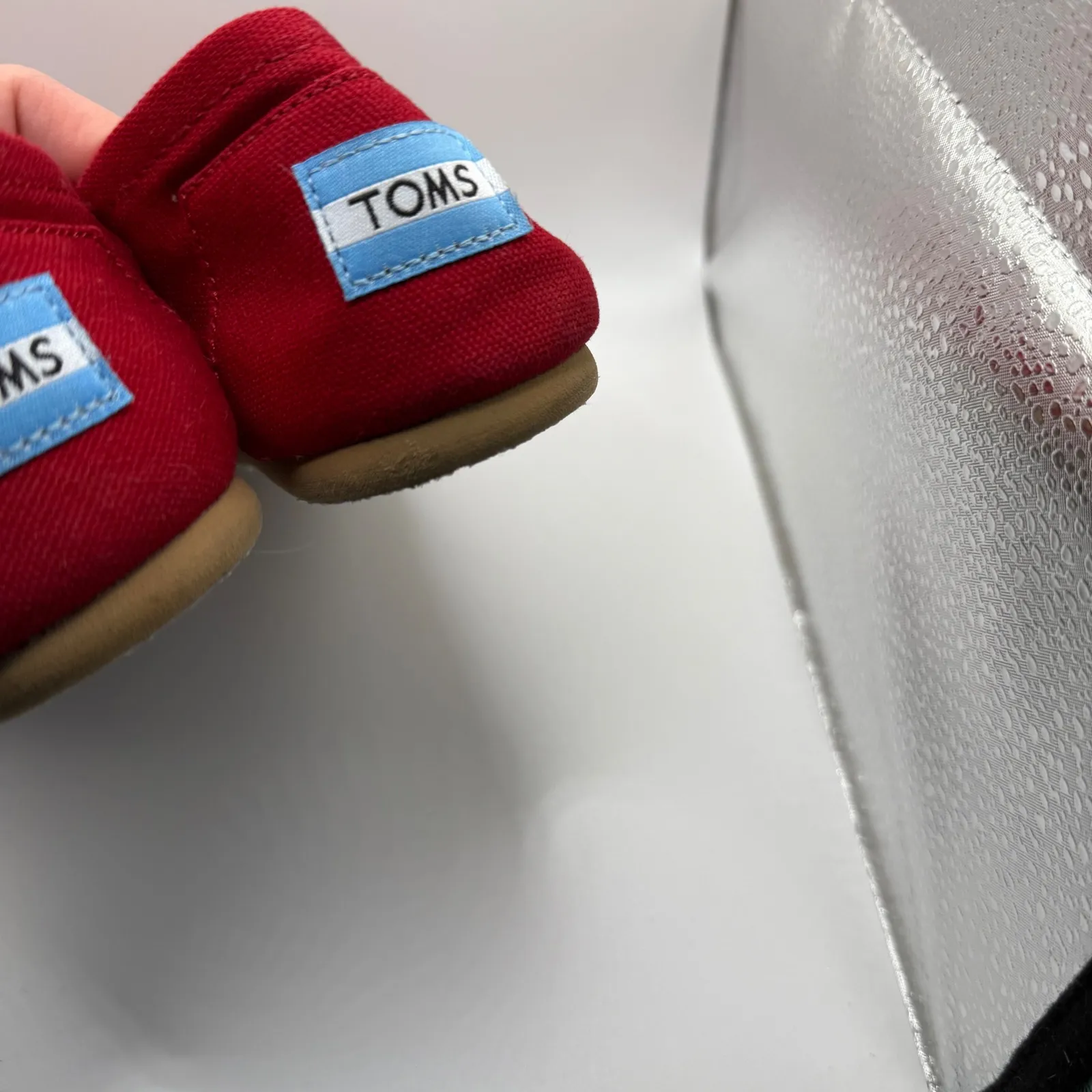 TOMS Alpargata Red Canvas Slip‎ On Casual Comfort Shoes Women's Size 7 - Image 5