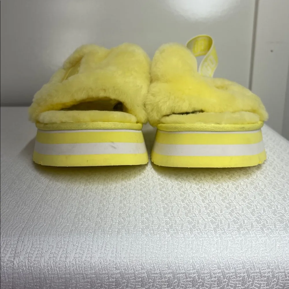 UGG Disco Slides In Margarita Yellow Platform Slippers New Without Box Size 11 - Image 4