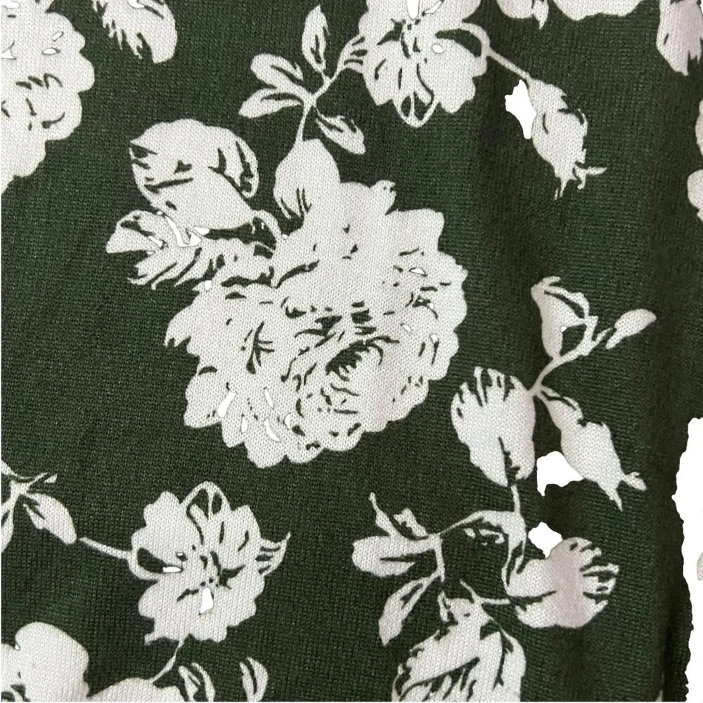 Honeydew Green Olive Floral Super Soft Hacci 2 Piece Set Pajamas Womens XSmall Size XS - Image 3