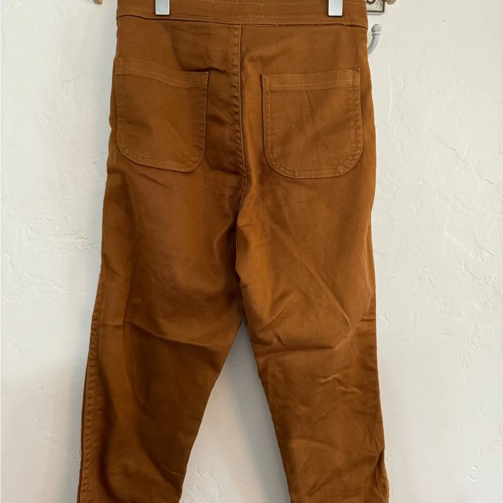 AMERICAN APPAREL HIGH WAISTED DISCO PANTS IN TAN DENIM sz SMALL - Image 10