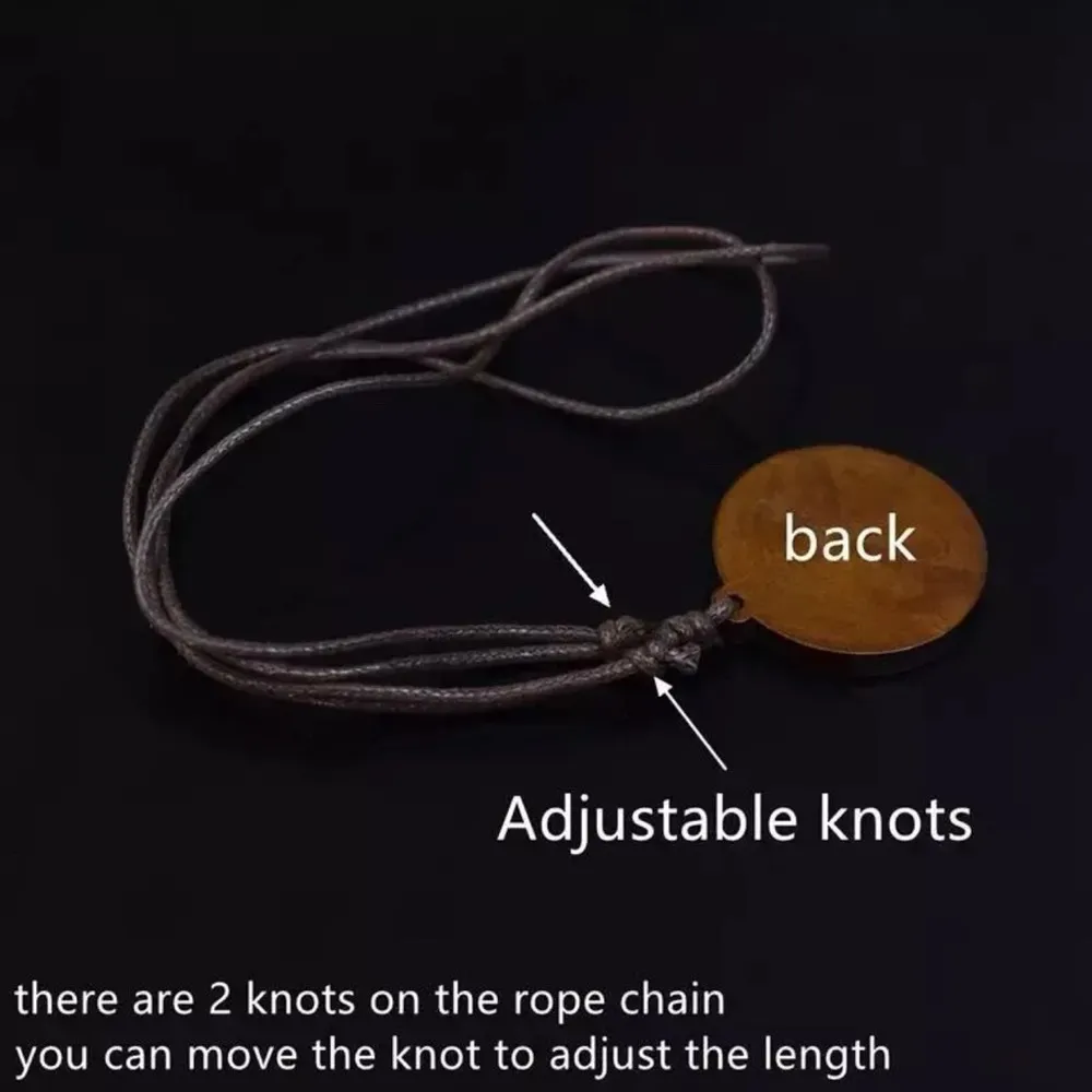 Northern Lights Pendant Necklace Unisex Glass & Wood Aurora Borealis Jewelry NEW Blue - Image 6