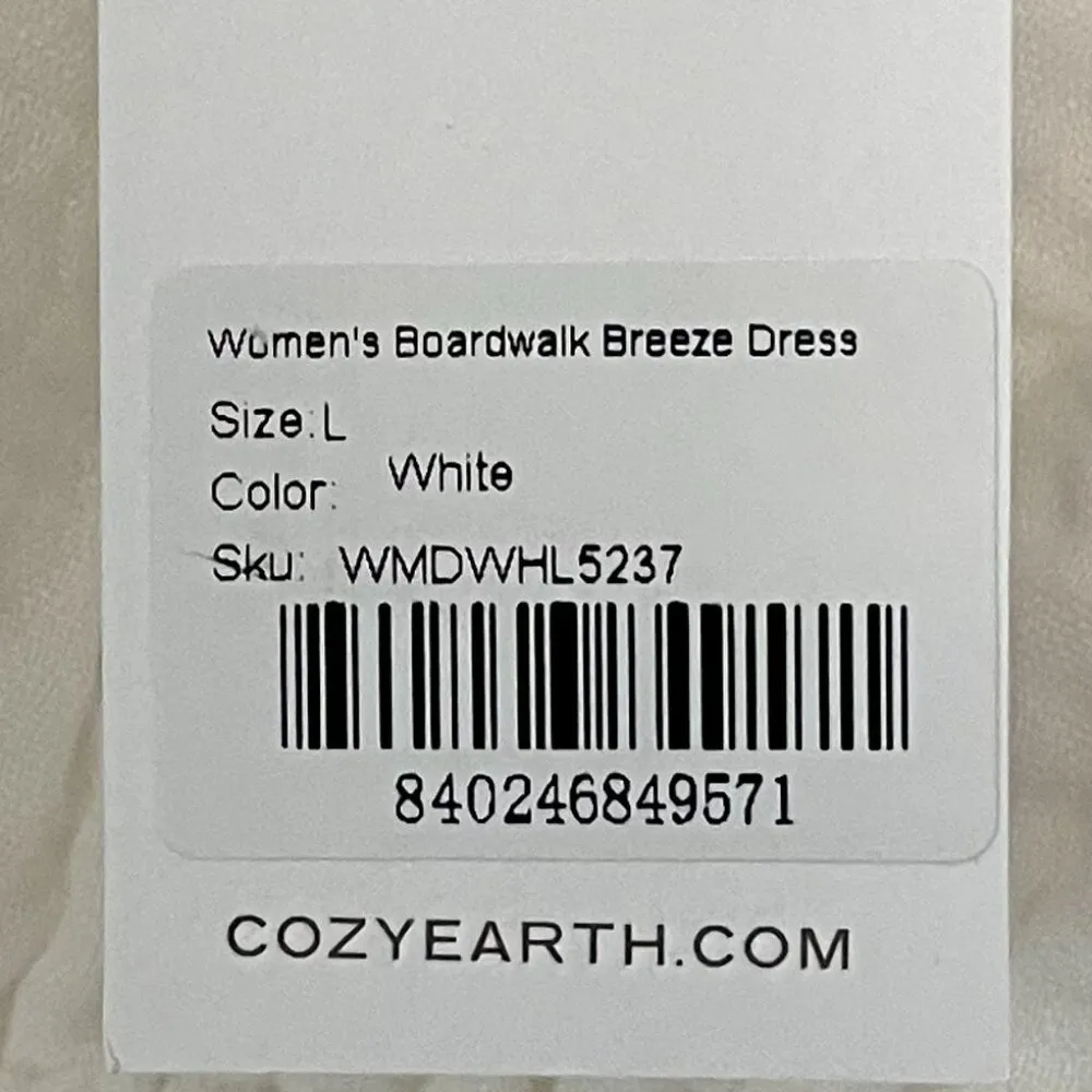 Cozy Earth boardwalk breeze midi dress size large white / cream gauzy beachy - Image 7