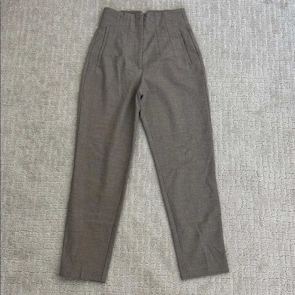 Zara Career Pants Slim Ankle Mid-Rise Stretch Back Waist 1608 - Image 2